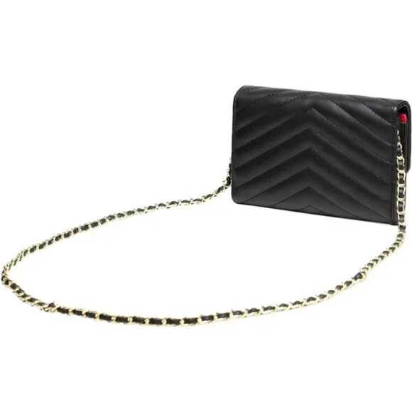 Small Black Leather Crossbody Purse - Picture 2 of 4